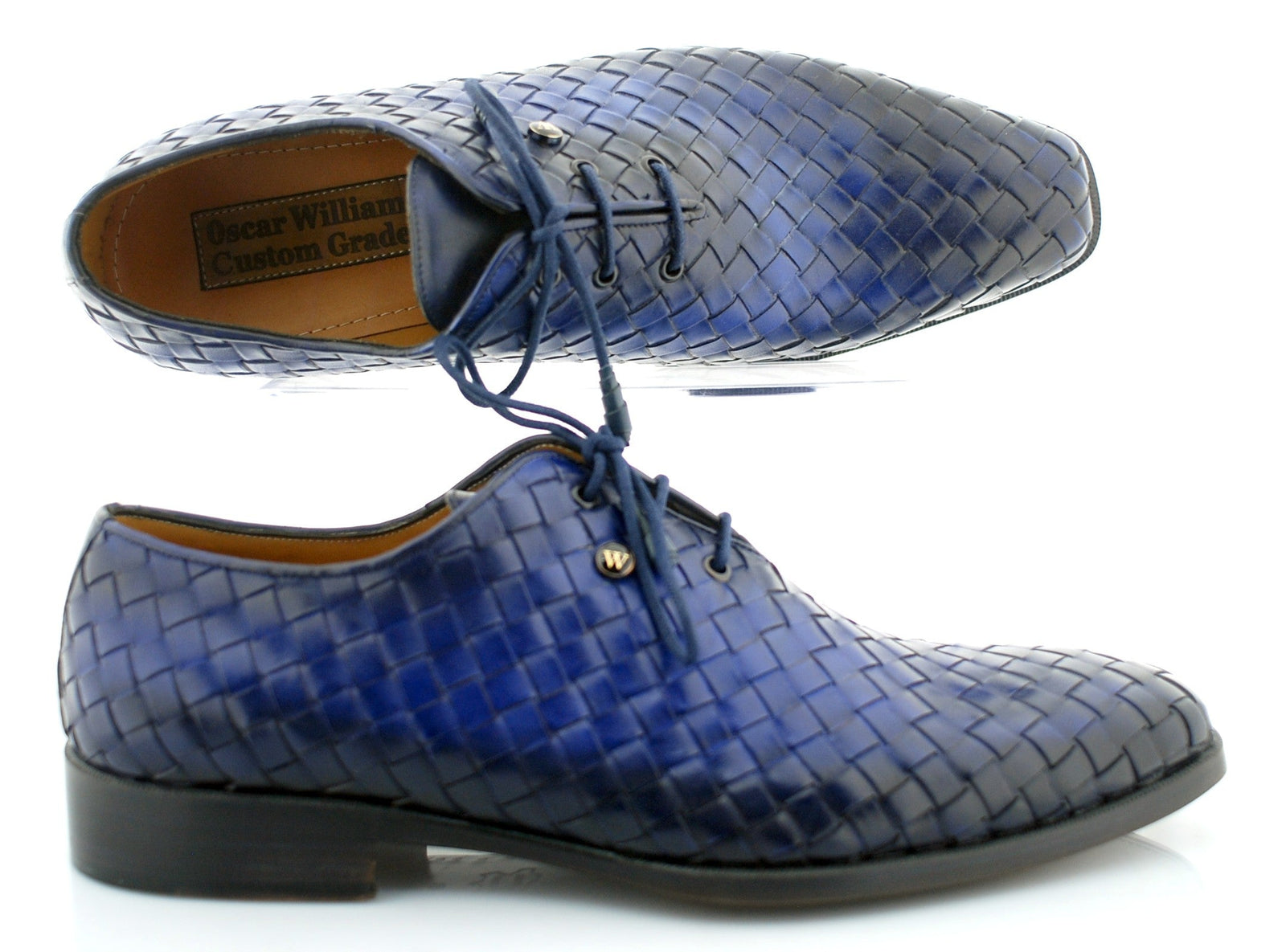 Oscar William “William” Handwoven Patina Oxfords – Leather Sole