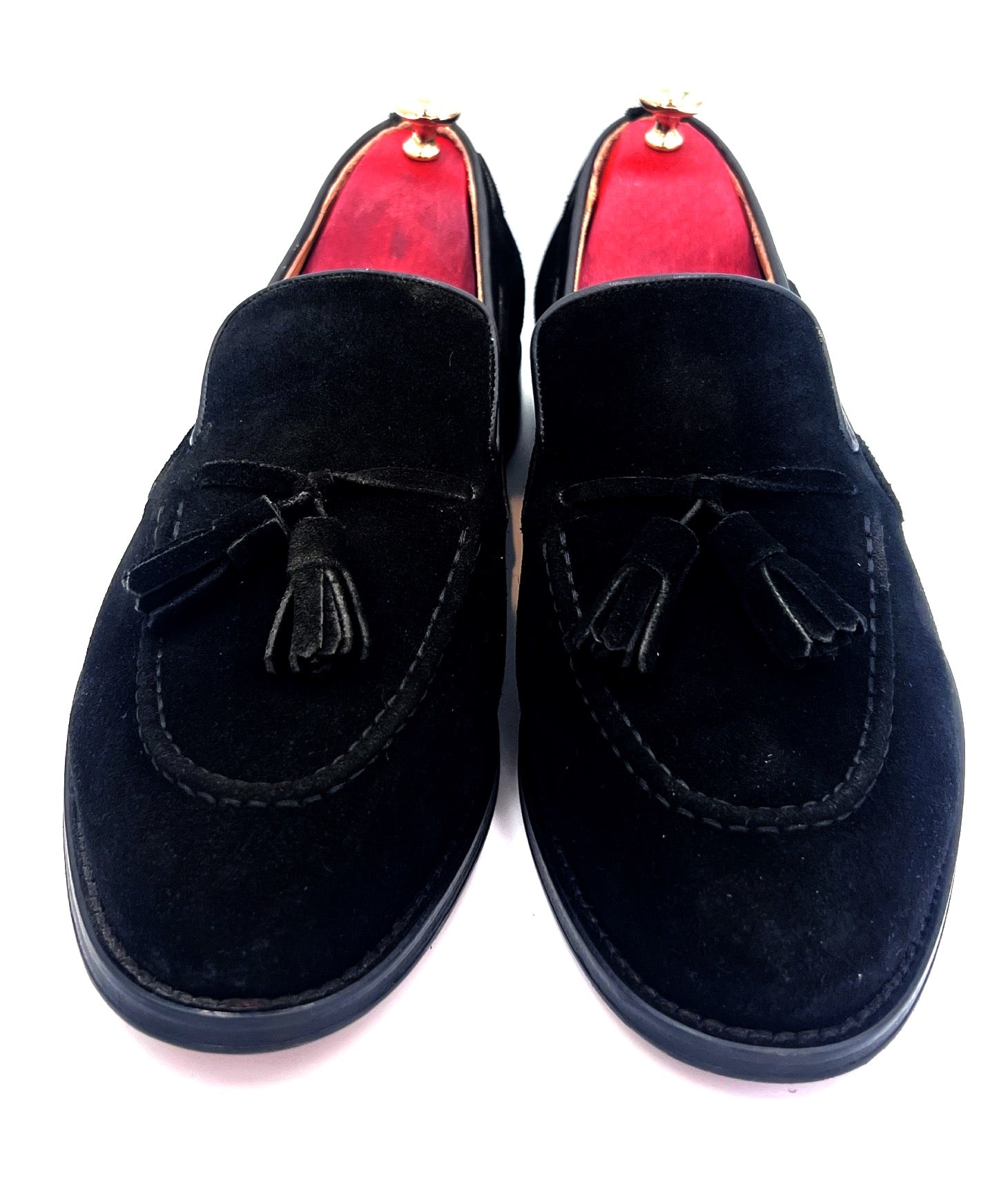 Oscar William Black Suede Tassel Loafers – Leather Sole