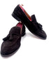 Oscar William Dark Brown Suede Tassel Loafers
