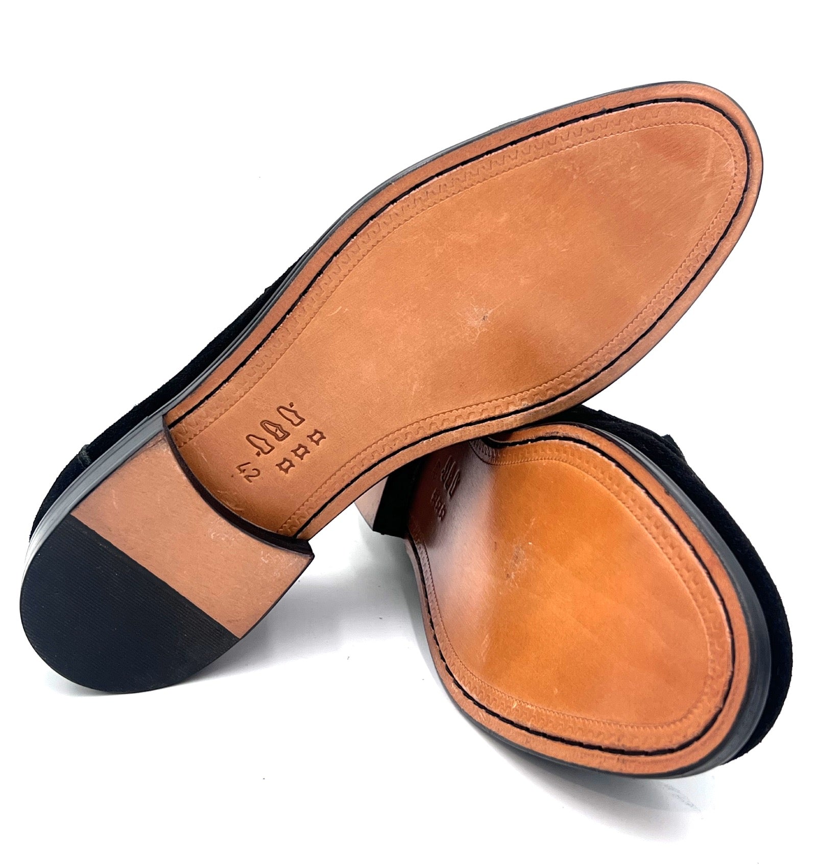 Oscar William Black Suede Penny Loafers