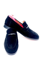 Oscar William Black Suede Penny Loafers