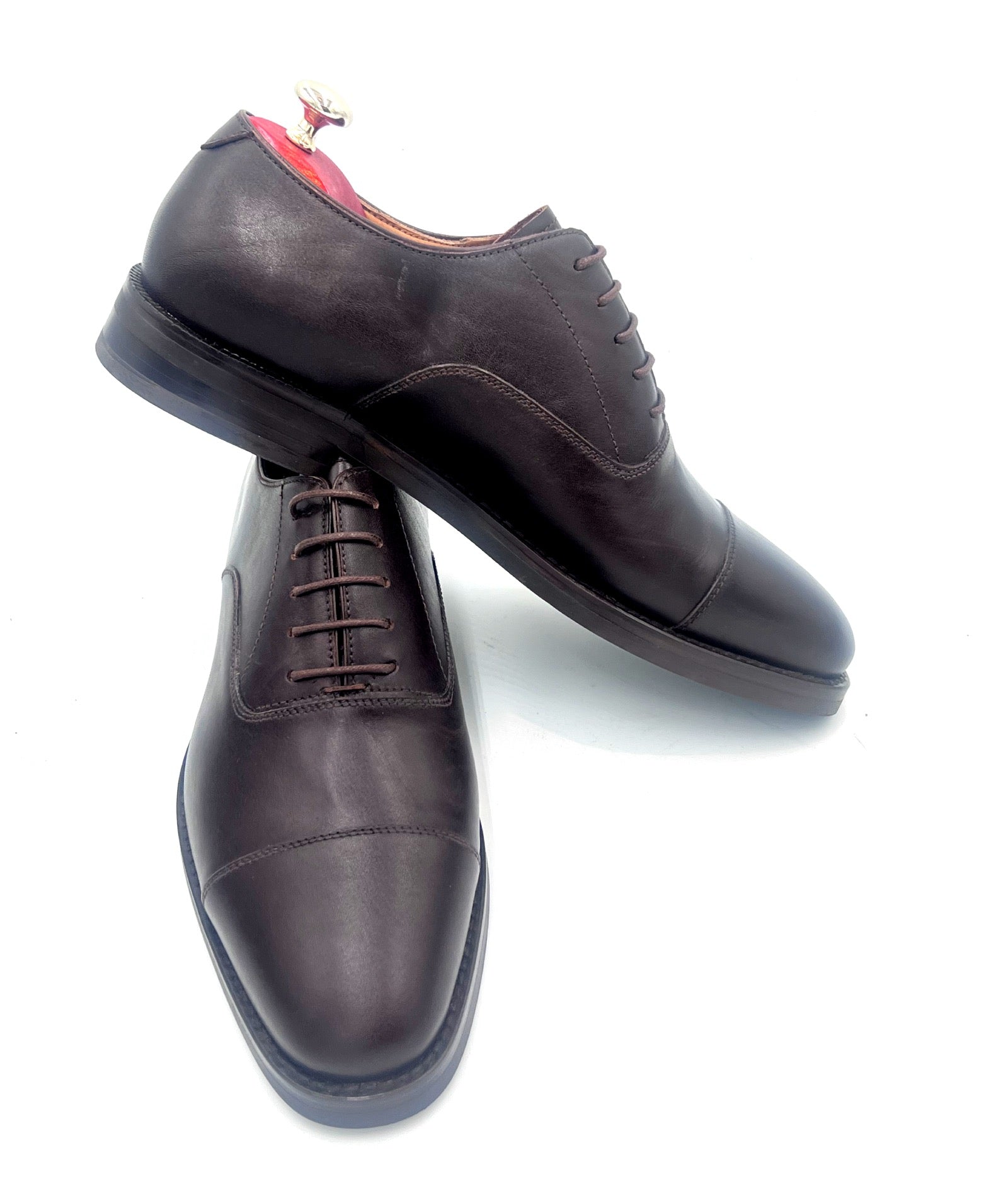 Oscar William Dark Brown Oxfords – Rubber Studded Sole