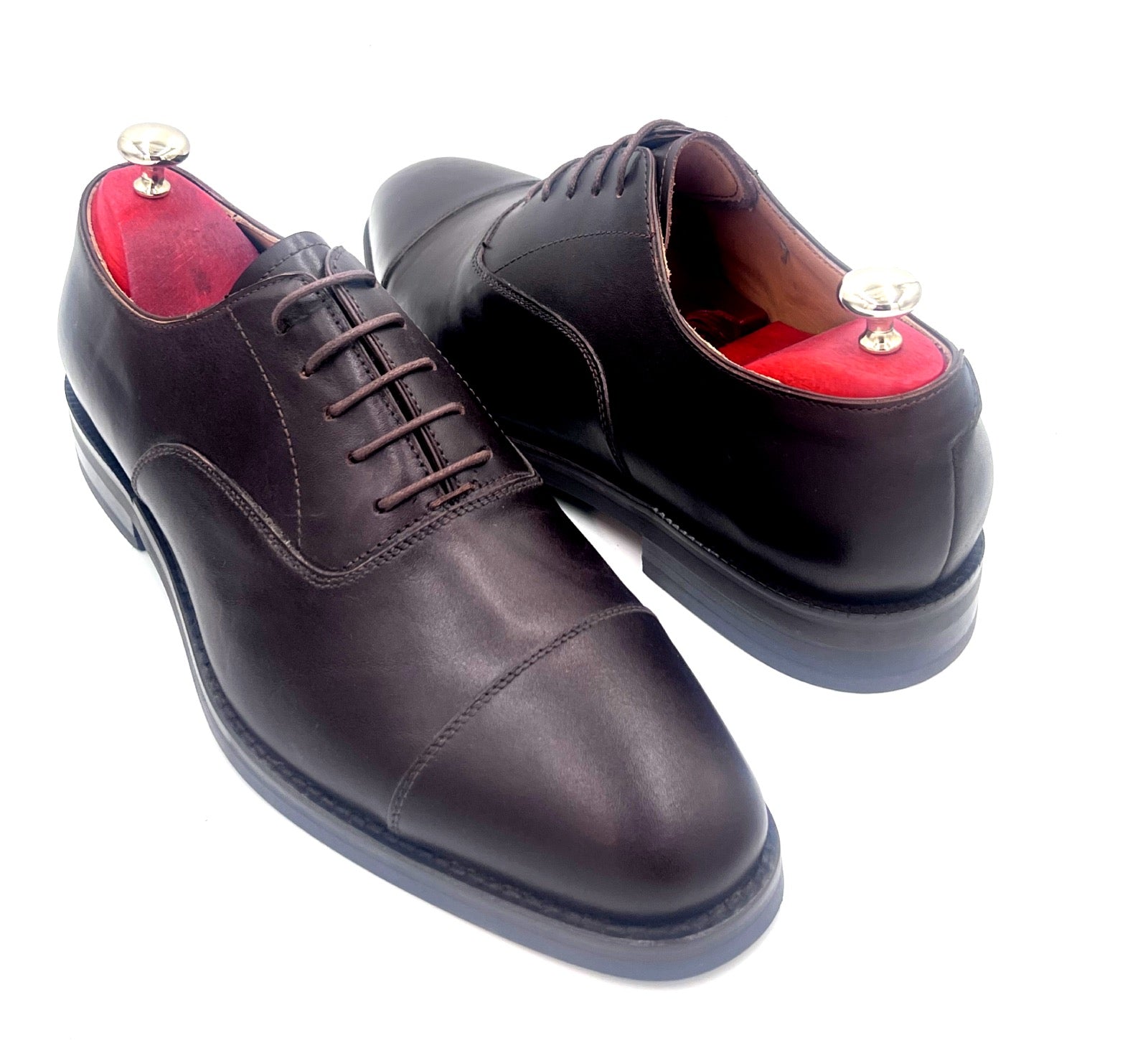 Oscar William Dark Brown Oxfords – Rubber Studded Sole