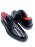 Oscar William Black High Shine Derby – Leather Sole