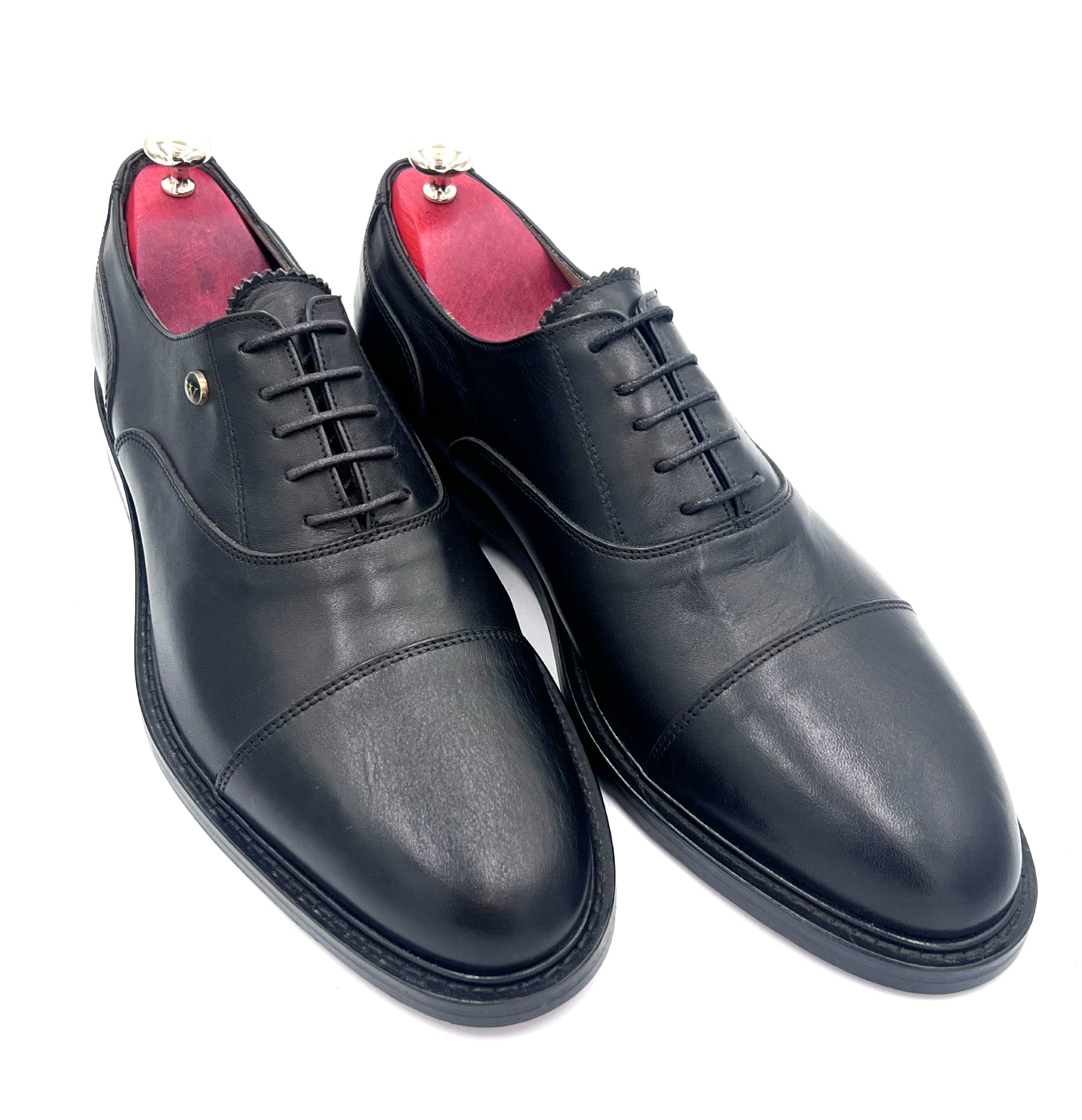 Oscar William Black Aniline Leather Oxfords
