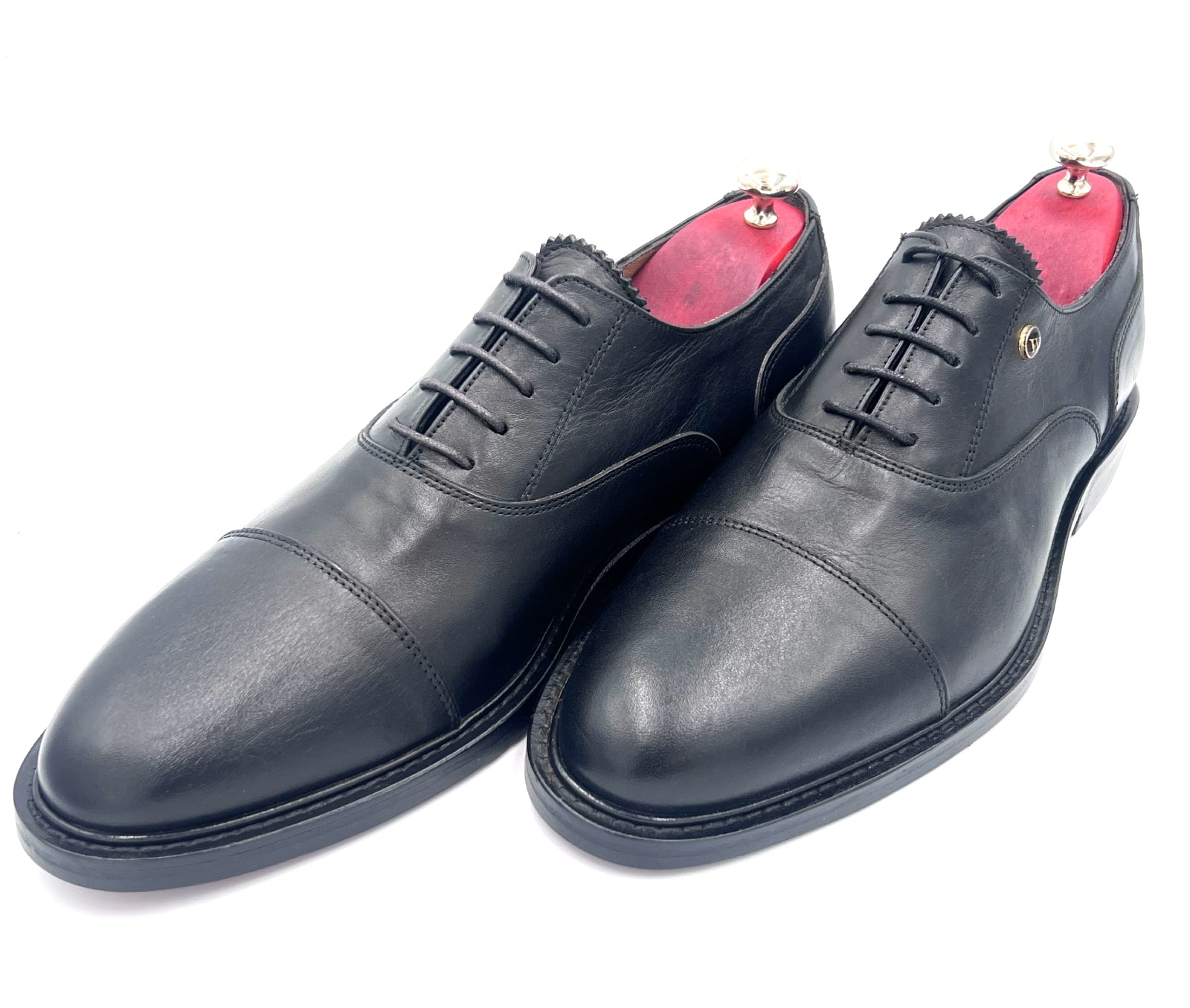 Oscar William Black Aniline Leather Oxfords
