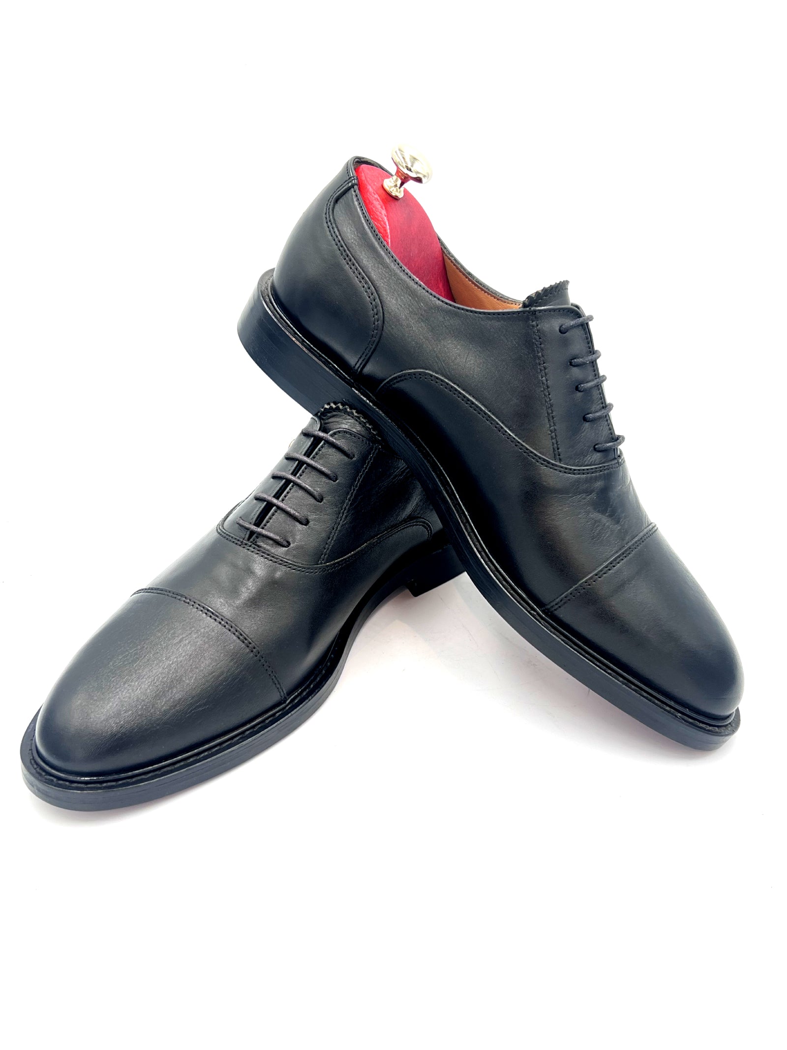 Oscar William Black Aniline Leather Oxfords
