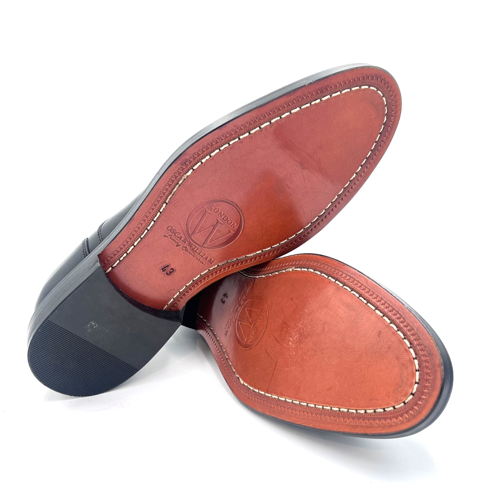 Oscar William Black Aniline Leather Oxfords
