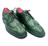 Oscar William Handmade Green Patina Brogue – Rubber Studded sole