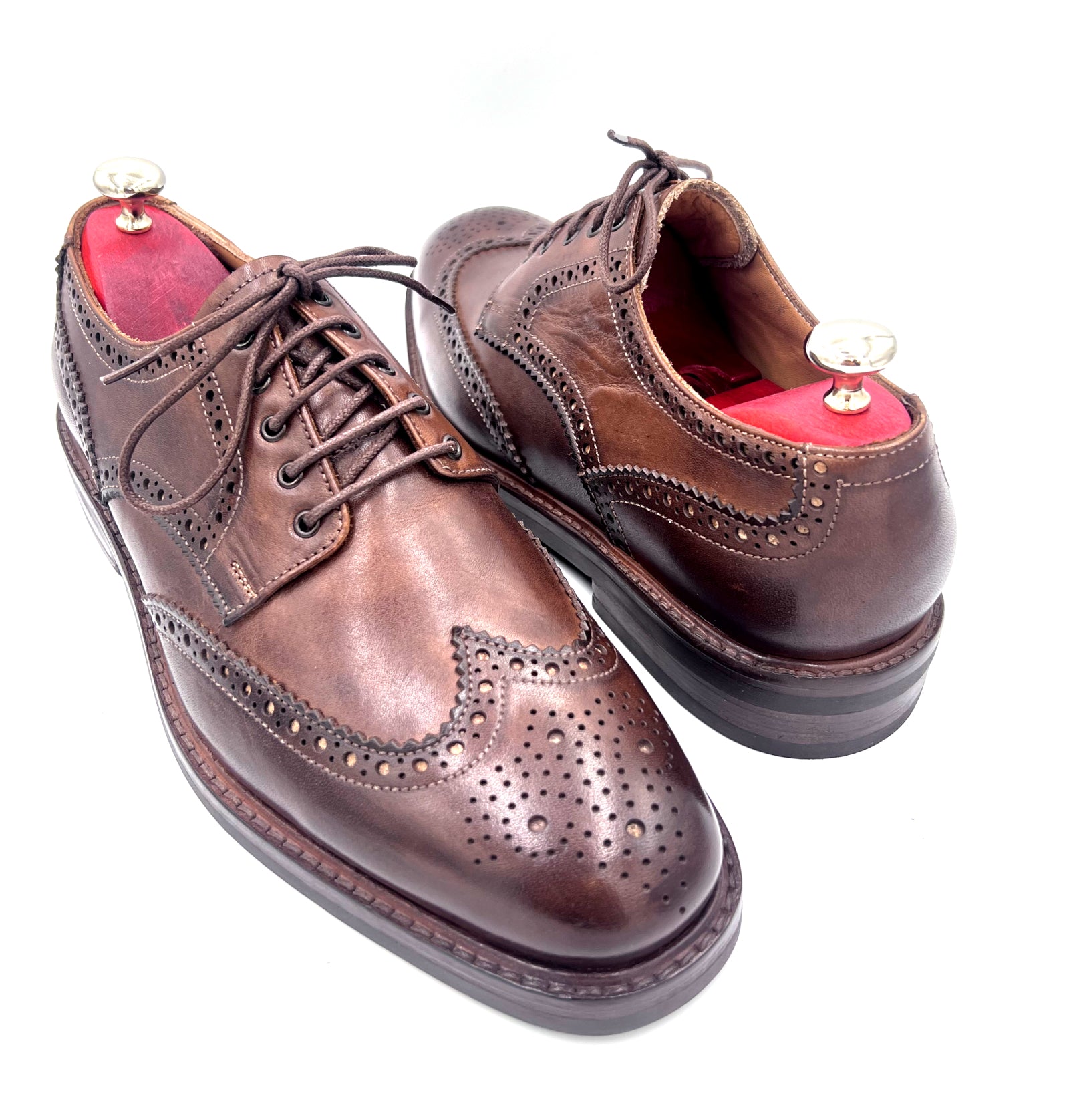 Oscar William Handmade Chocolate Brogue – Studded Sole