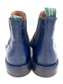 Navy Blue Leather Chelsea Boots | Handmade Studded Sole