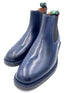 Navy Blue Leather Chelsea Boots | Handmade Studded Sole