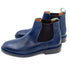 Navy Blue Leather Chelsea Boots | Handmade Studded Sole