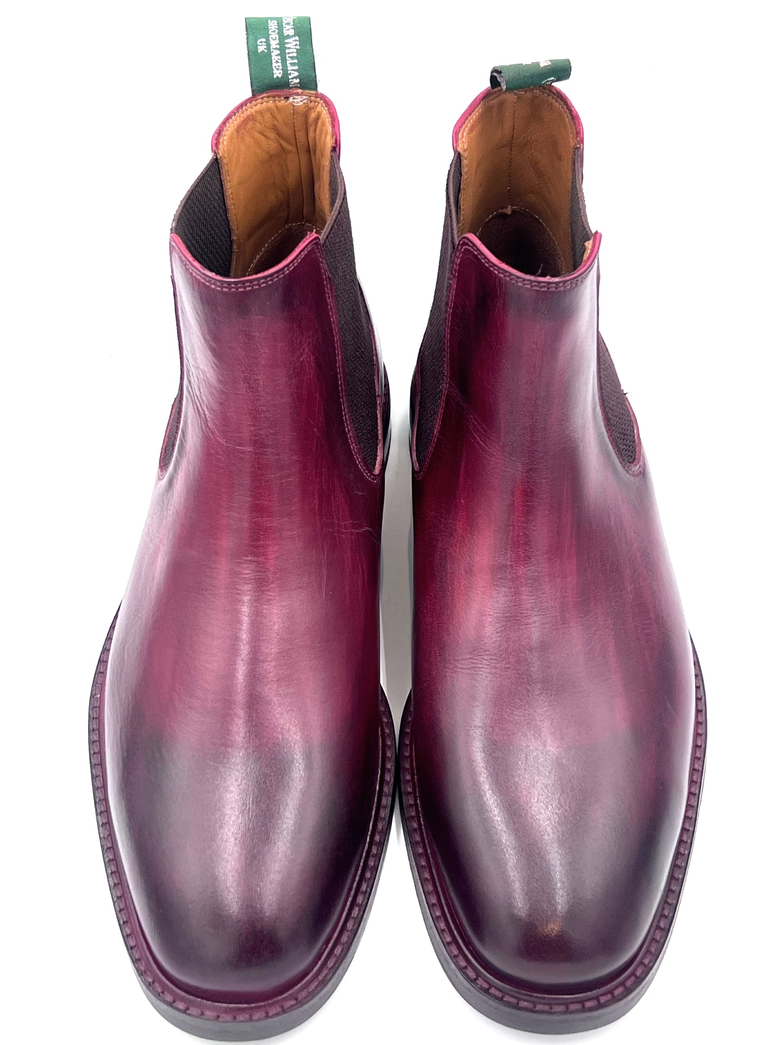 Burgundy Leather Chelsea Boots | Handmade Men's Boots