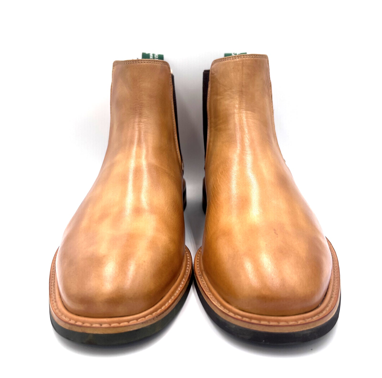 Hand-Painted Patina Chelsea Boots | Studded Rubber Sole