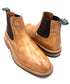 Hand-Painted Patina Chelsea Boots | Studded Rubber Sole