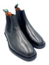 Black Leather Chelsea Boots | Rubber Studded Sole