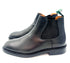 Black Leather Chelsea Boots | Rubber Studded Sole