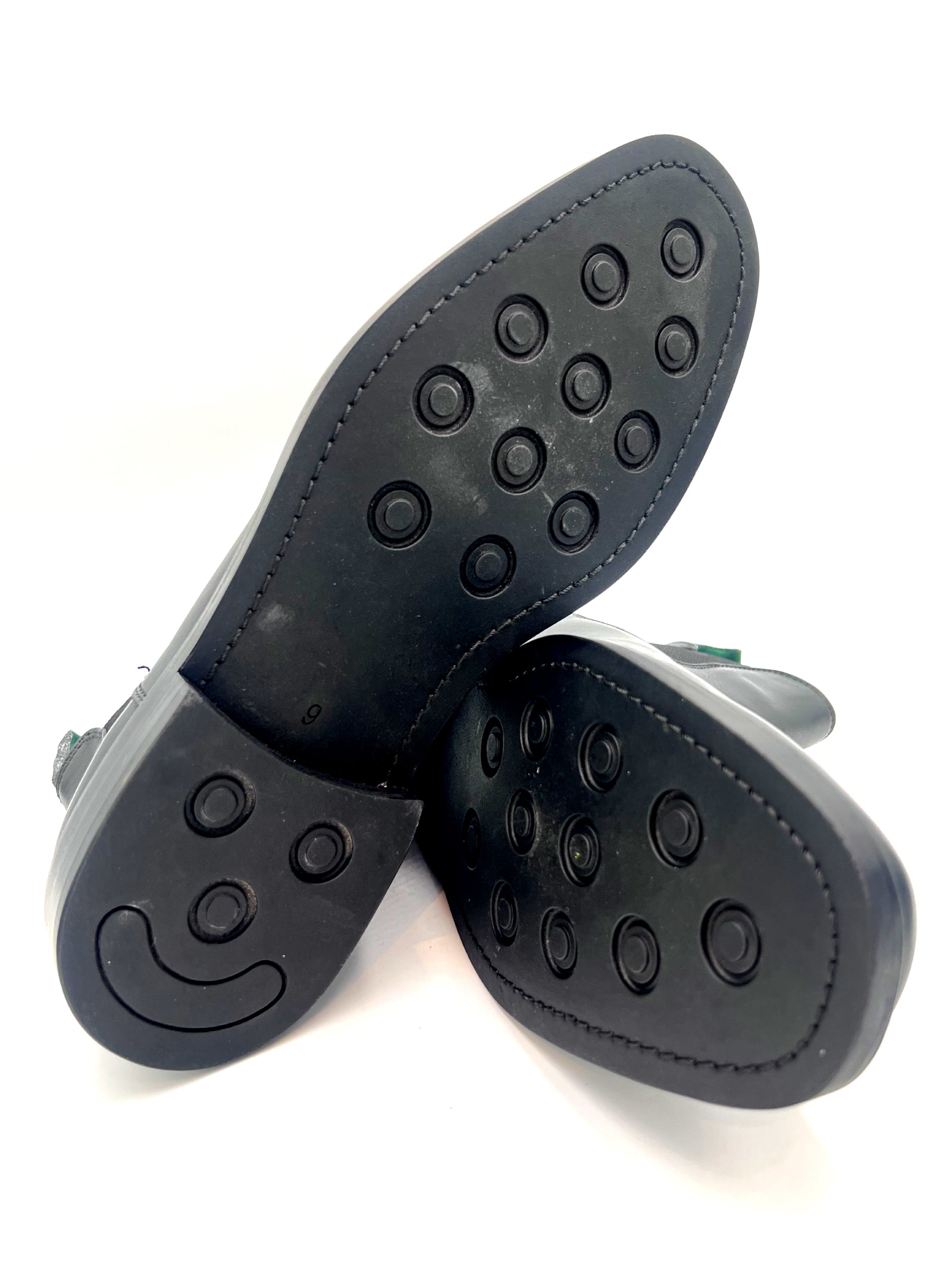Black Leather Chelsea Boots | Rubber Studded Sole