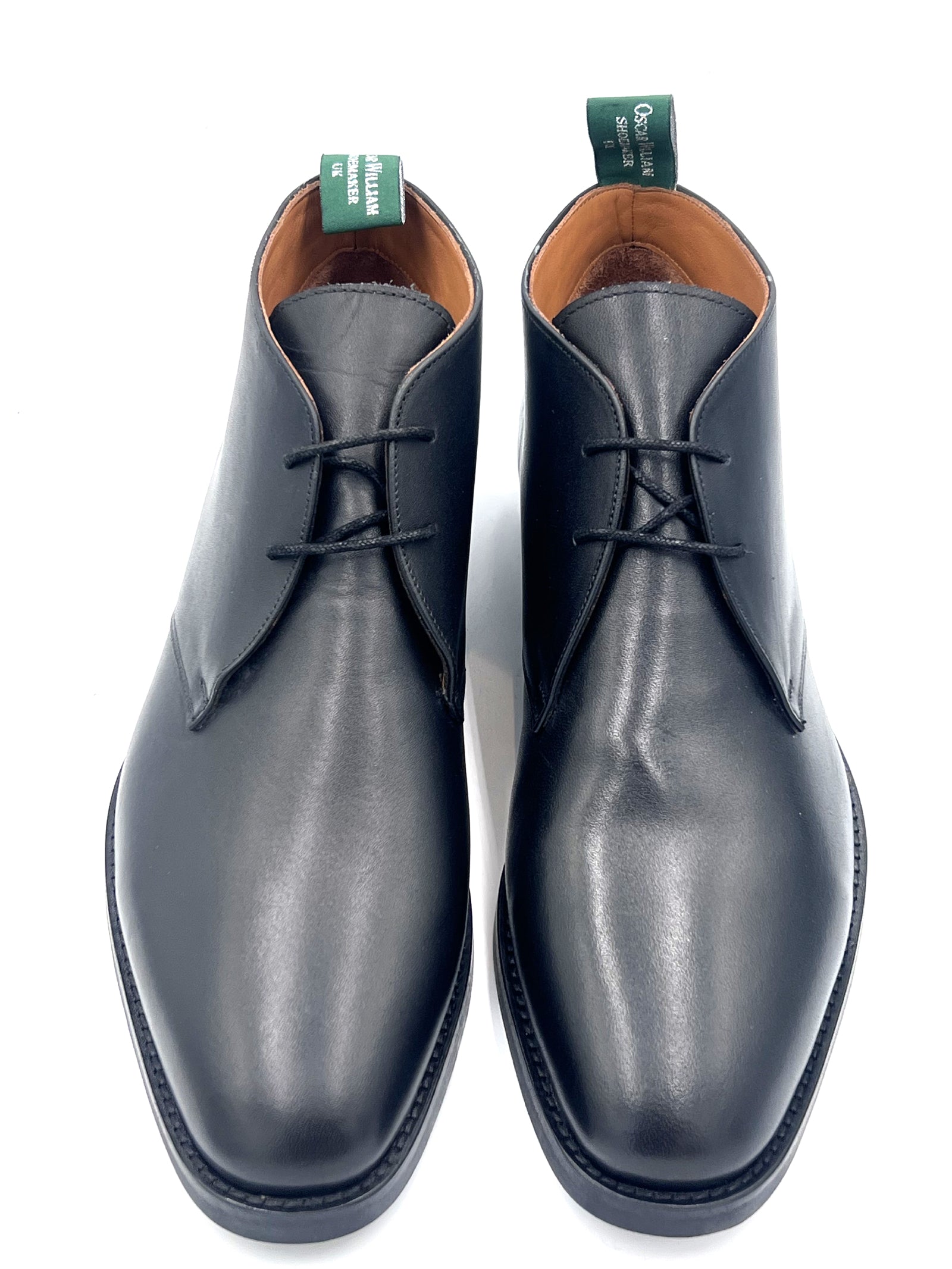 Black Leather Chukka Boots | Studded Sole Casual Boots