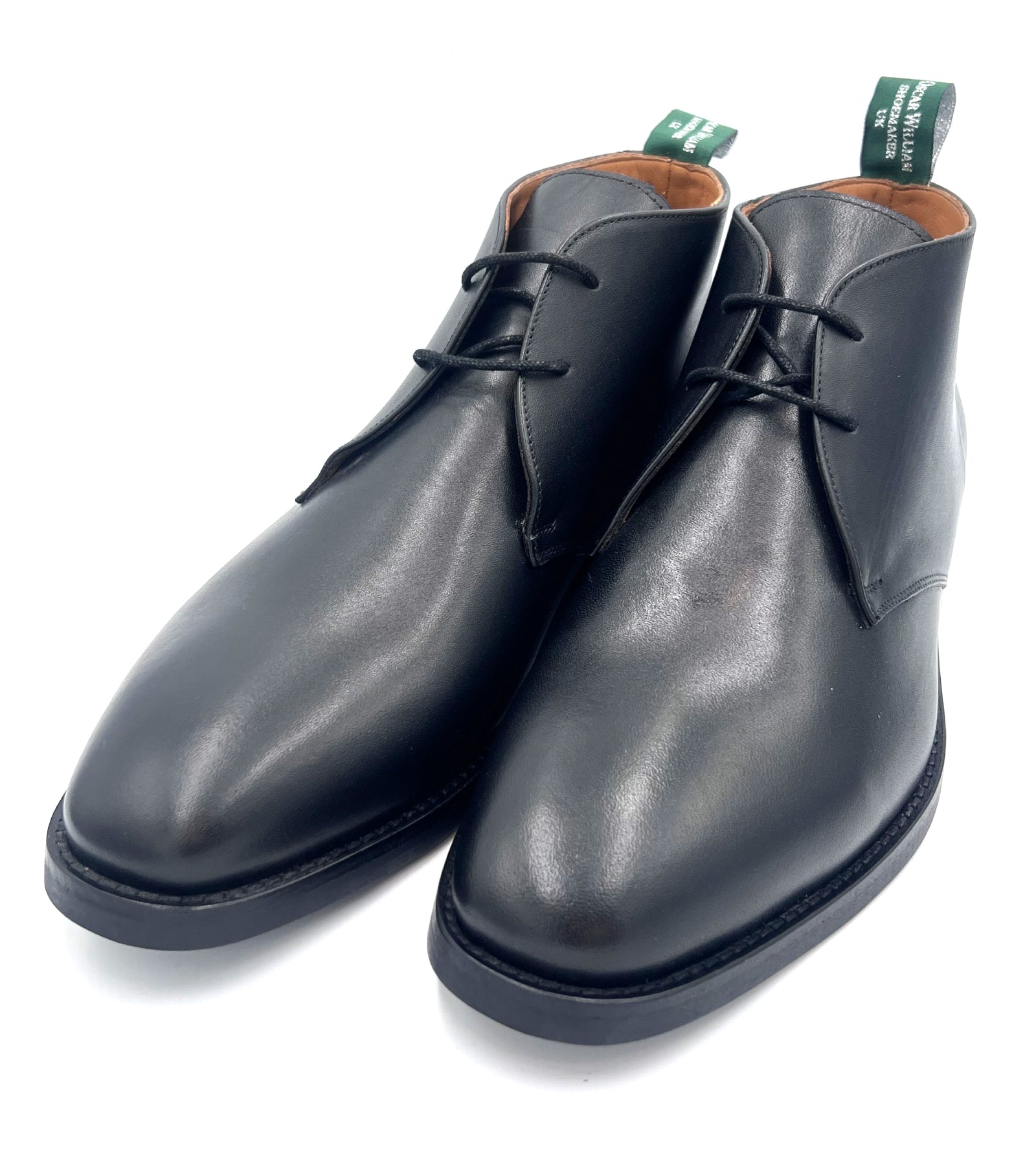 Black Leather Chukka Boots | Studded Sole Casual Boots