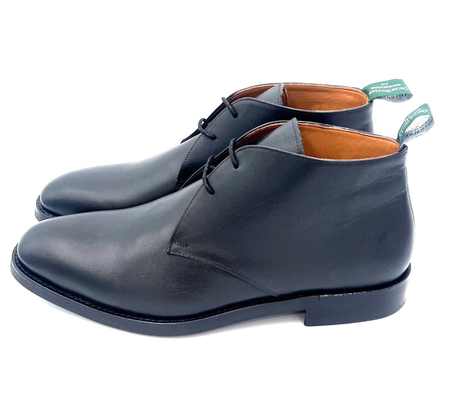Black Leather Chukka Boots | Studded Sole Casual Boots