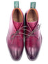 Burgundy Patina Chukka Boots | Hand-Painted Leather Boots
