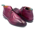 Burgundy Patina Chukka Boots | Hand-Painted Leather Boots