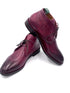 Burgundy Patina Chukka Boots | Hand-Painted Leather Boots