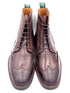Chocolate Leather Brogue Boots | Studded Rubber Sole Boots