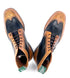 Oscar William Brogue Boots – Light Tan / Navy Blue Mix Patina