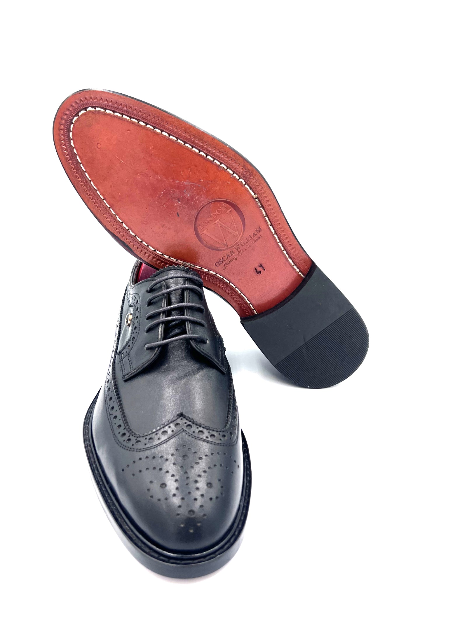 Oscar William Brogue – Royal Long Wing | Box Calf Leather