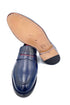 Oscar William Navy Blue Penny Loafers – Leather Sole
