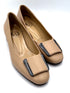 Women’s Beige Leather Shoes with Buckle – Leather Sole