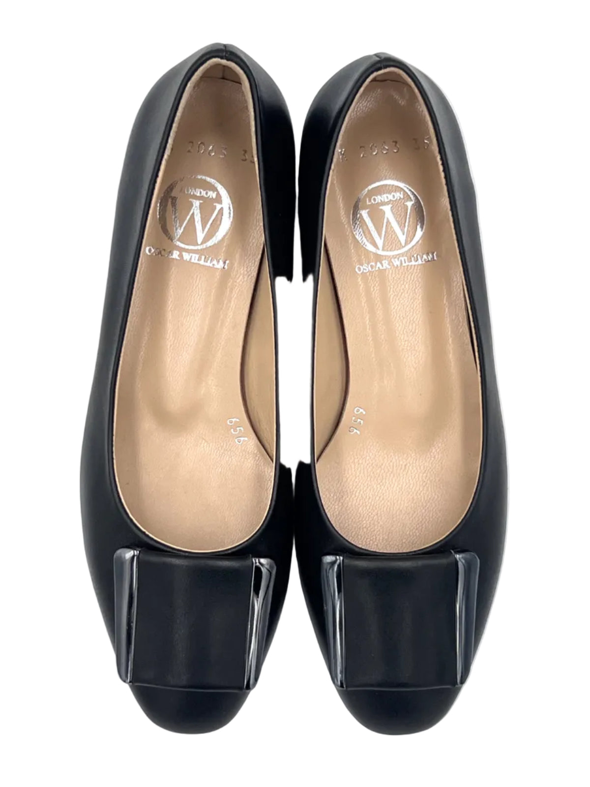 Oscar William Black Pump with Buckle | Women's Leather Shoes