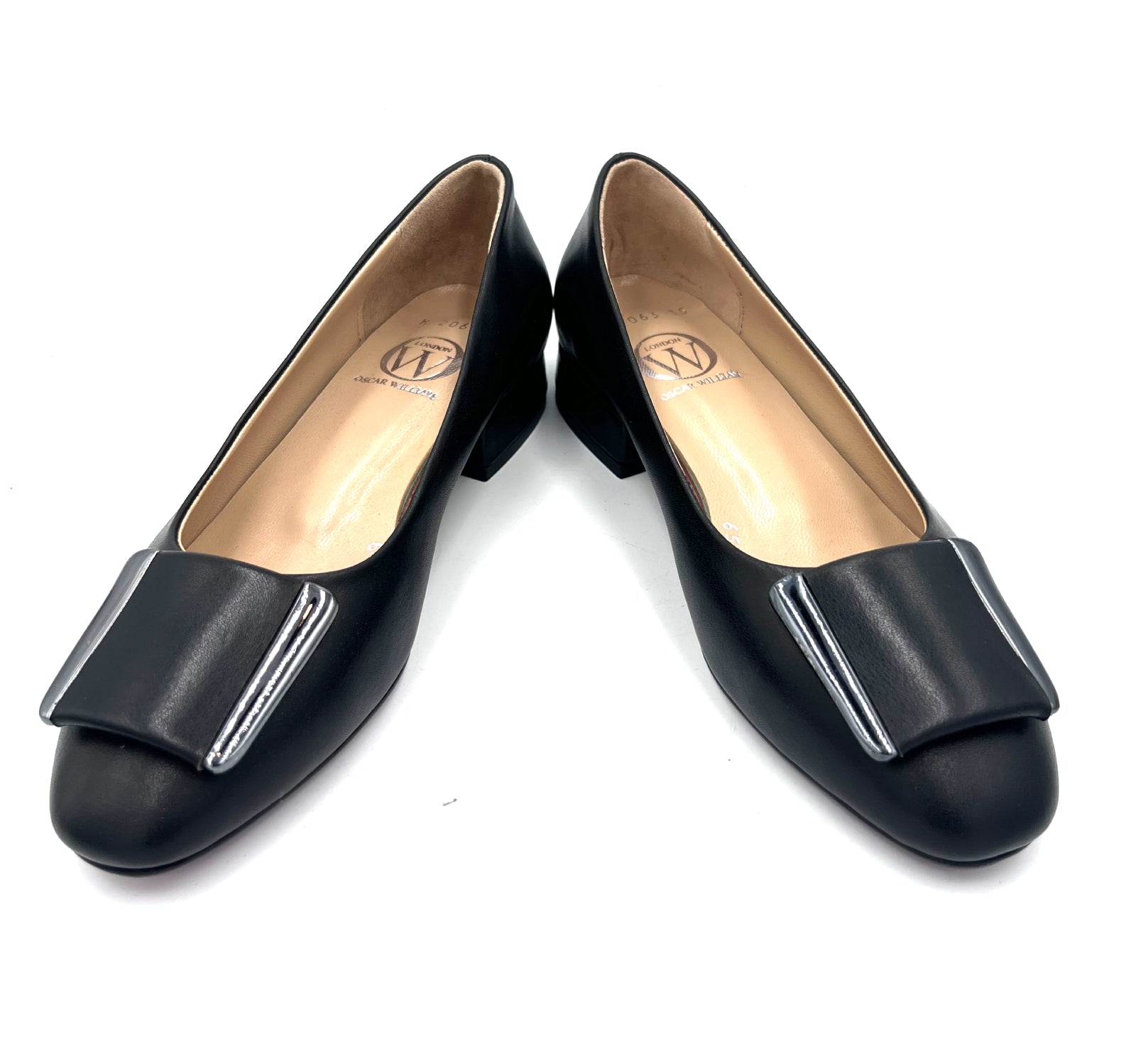 Oscar William Black Pump with Buckle | Women's Leather Shoes