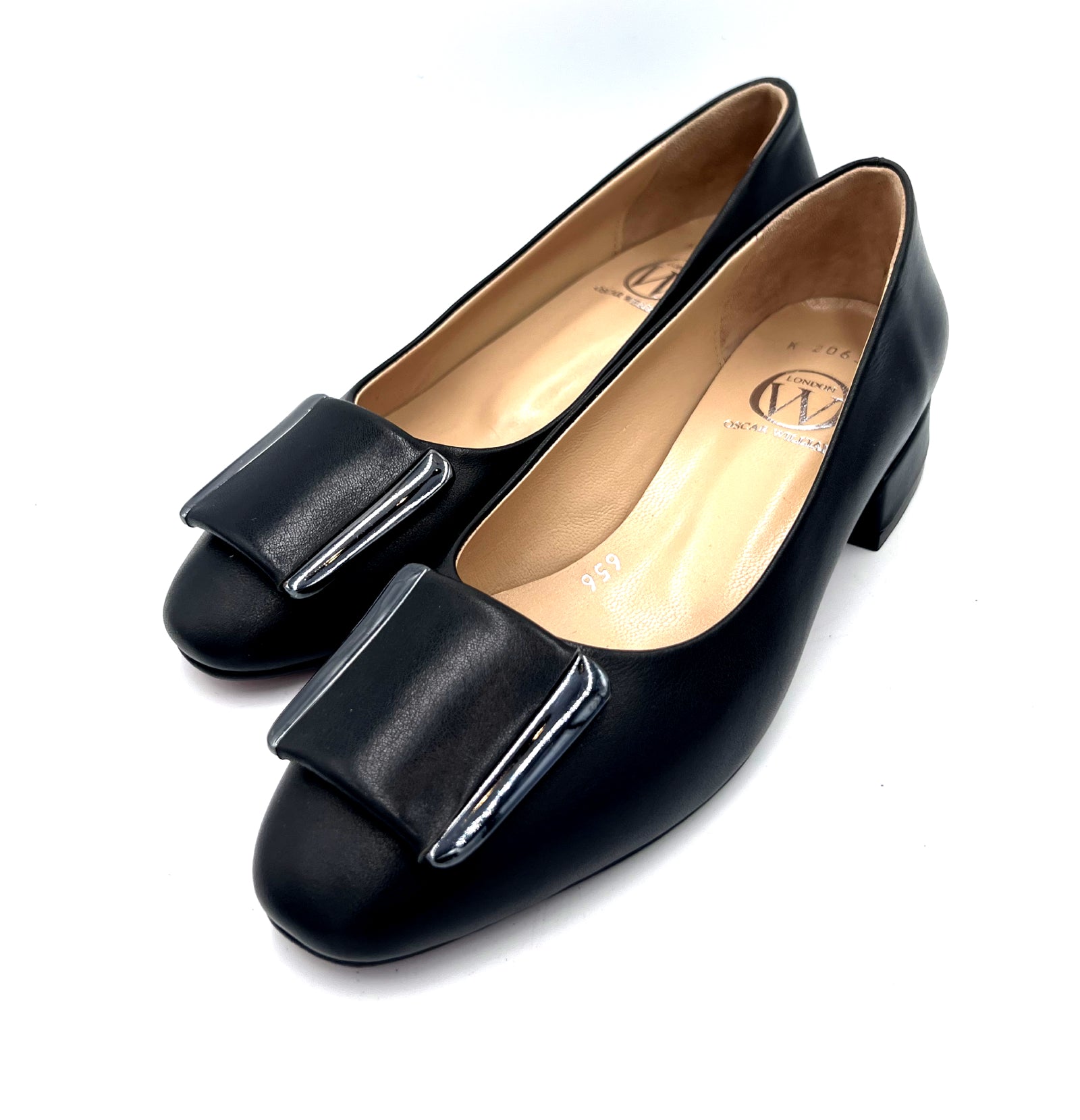 Oscar William Black Pump with Buckle | Women's Leather Shoes