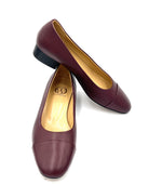 Oscar William Maroon Leather Pumps – Leather Sole