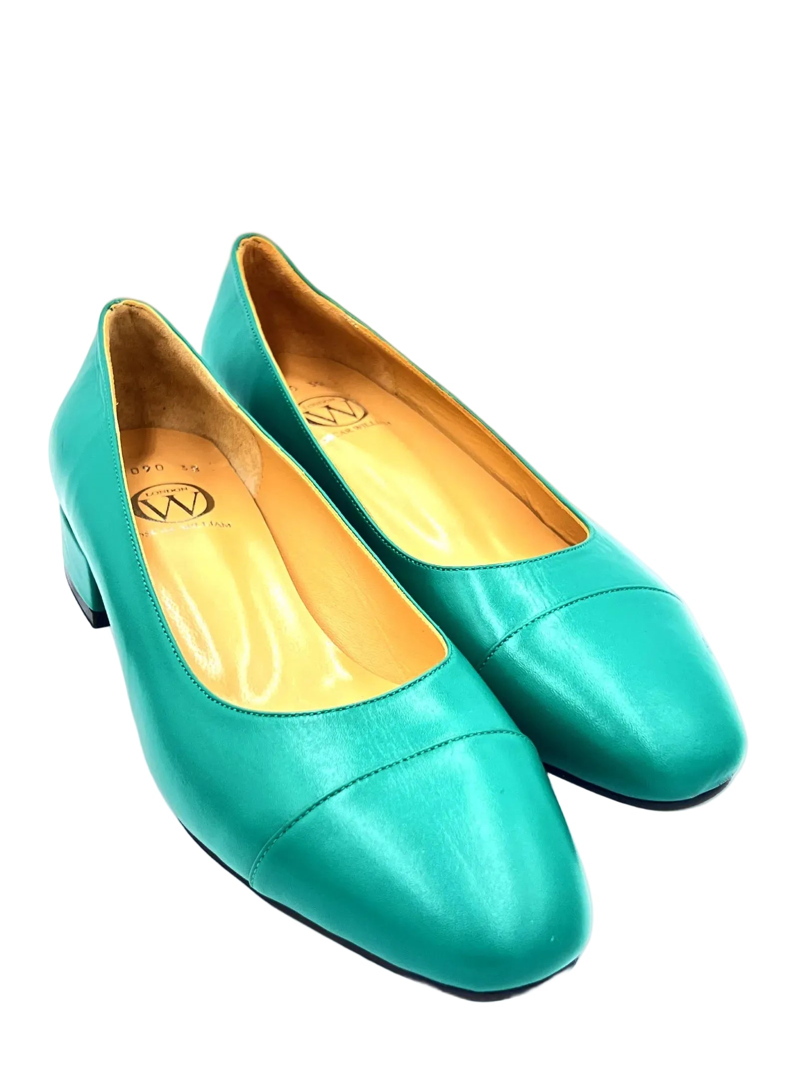 Oscar William Emerald Green Leather Pumps