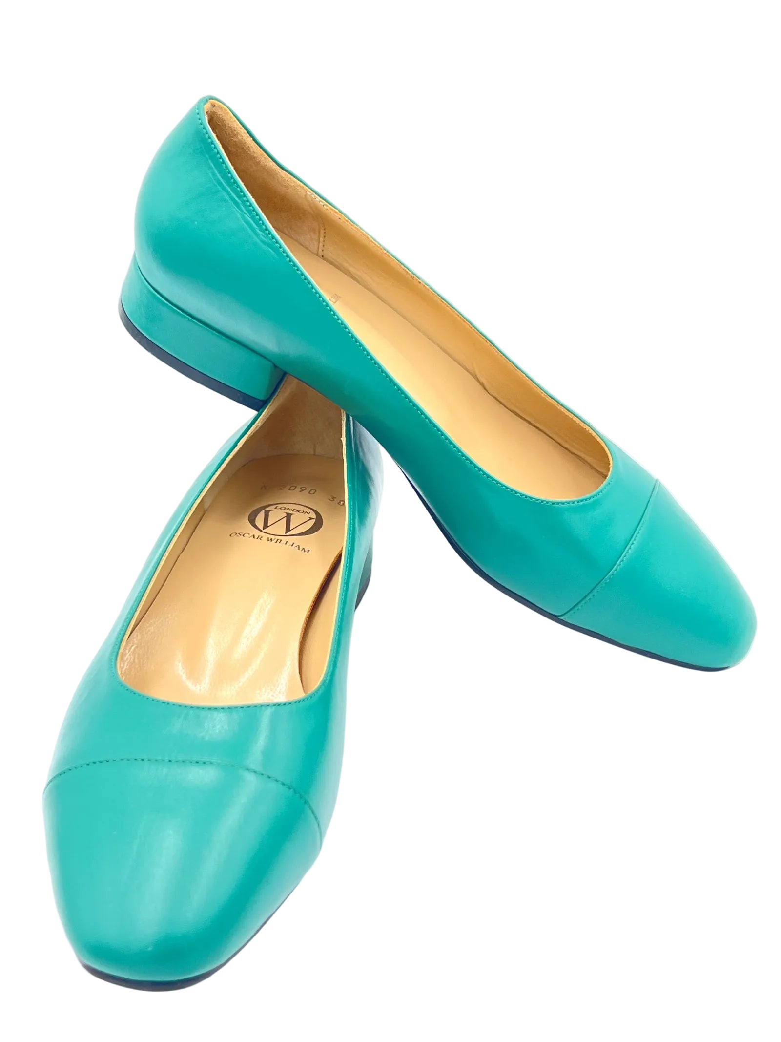 Oscar William Emerald Green Leather Pumps