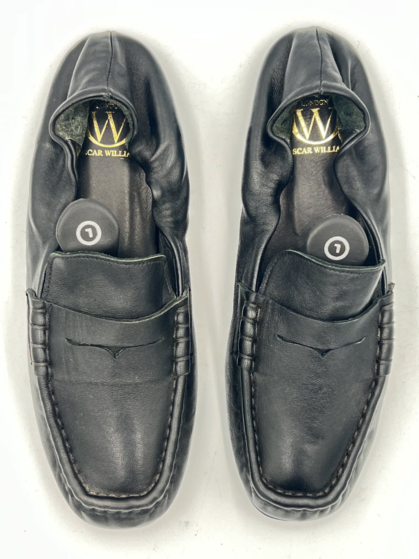 Oscar William Black Soft Leather Loafers – Elastic Fit