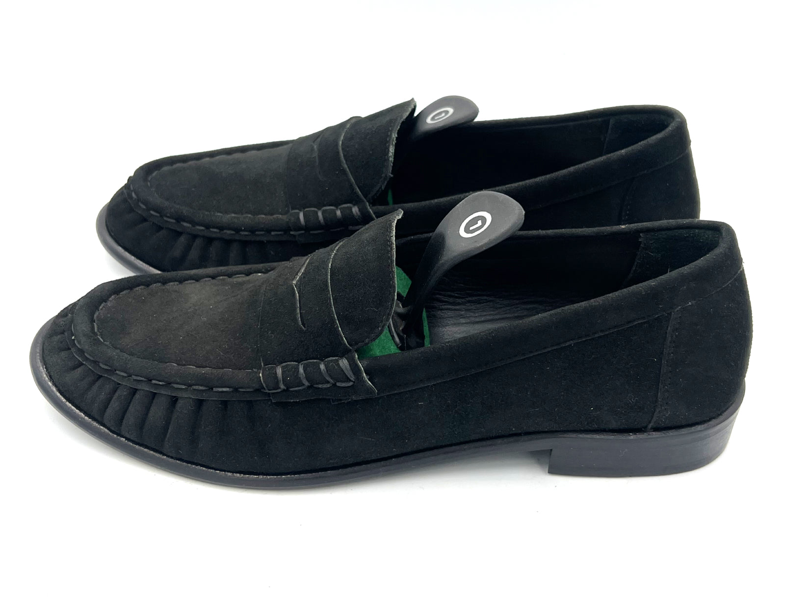 Oscar William Black Suede Penny Loafers