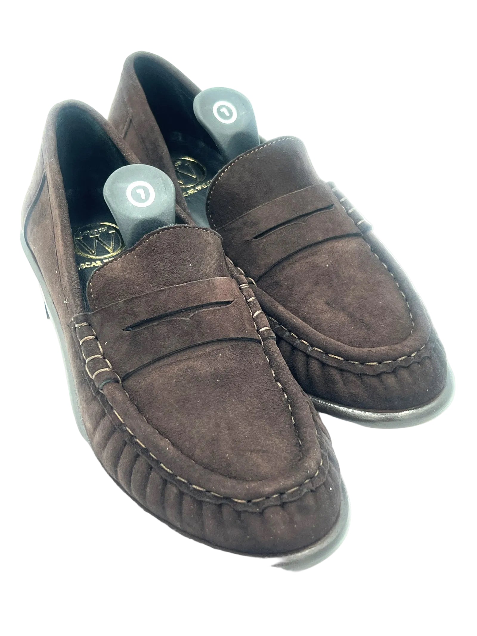 Oscar William Brown Suede Penny Loafers