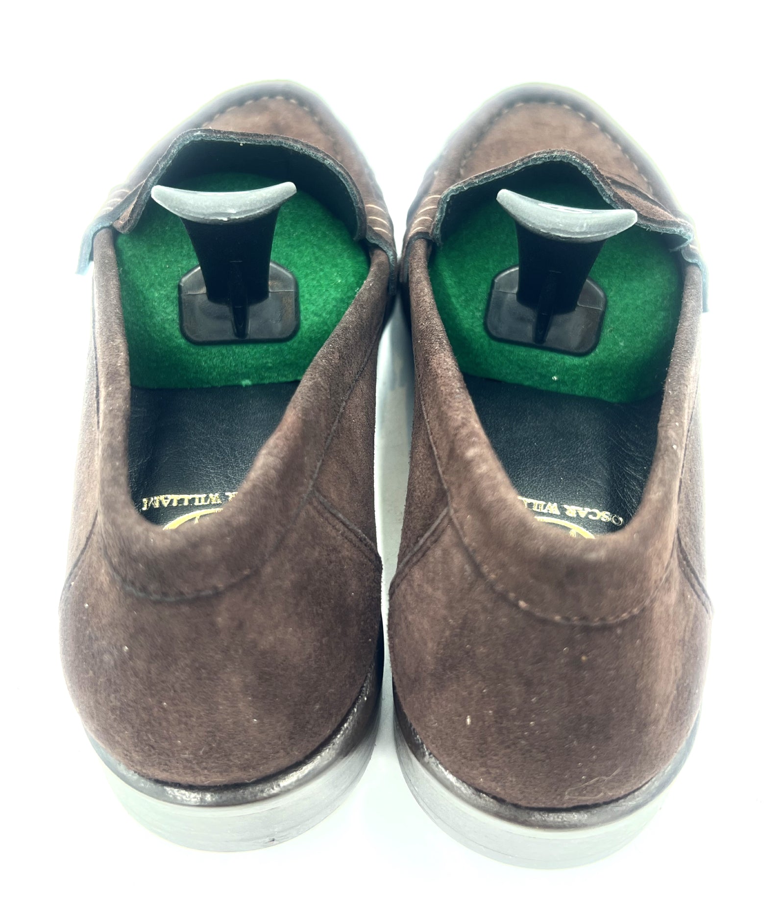 Oscar William Brown Suede Penny Loafers