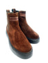 Oscar William Dark Brown Chelsea Boots | Back Zip Leather Boots