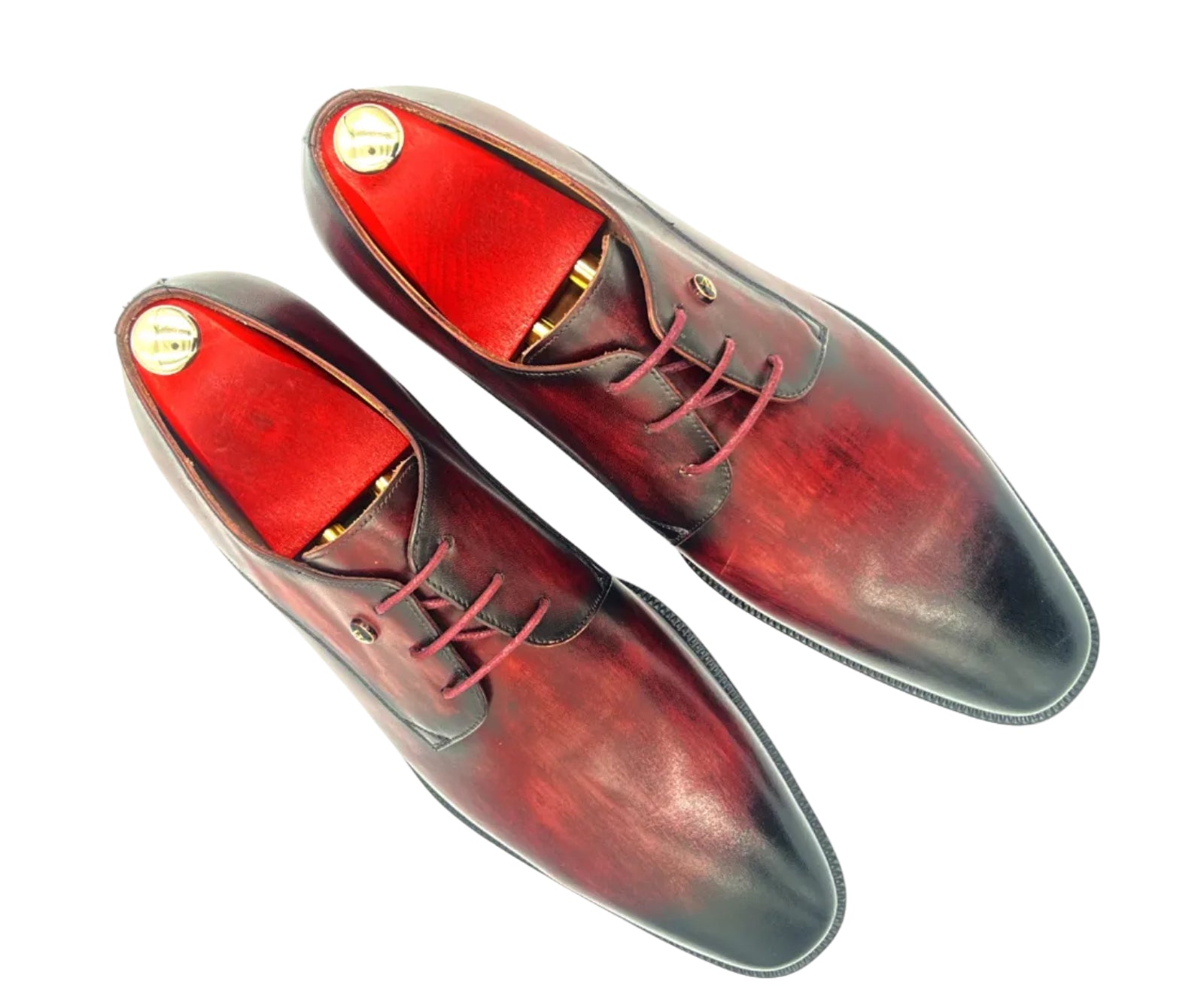 Oscar William Patina Derby – Burgundy / Black | Leather Sole