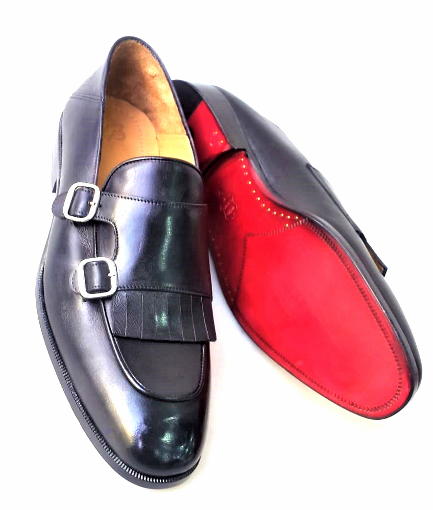 Classic Handcrafted  Monk Loafers ( Justin ) Black